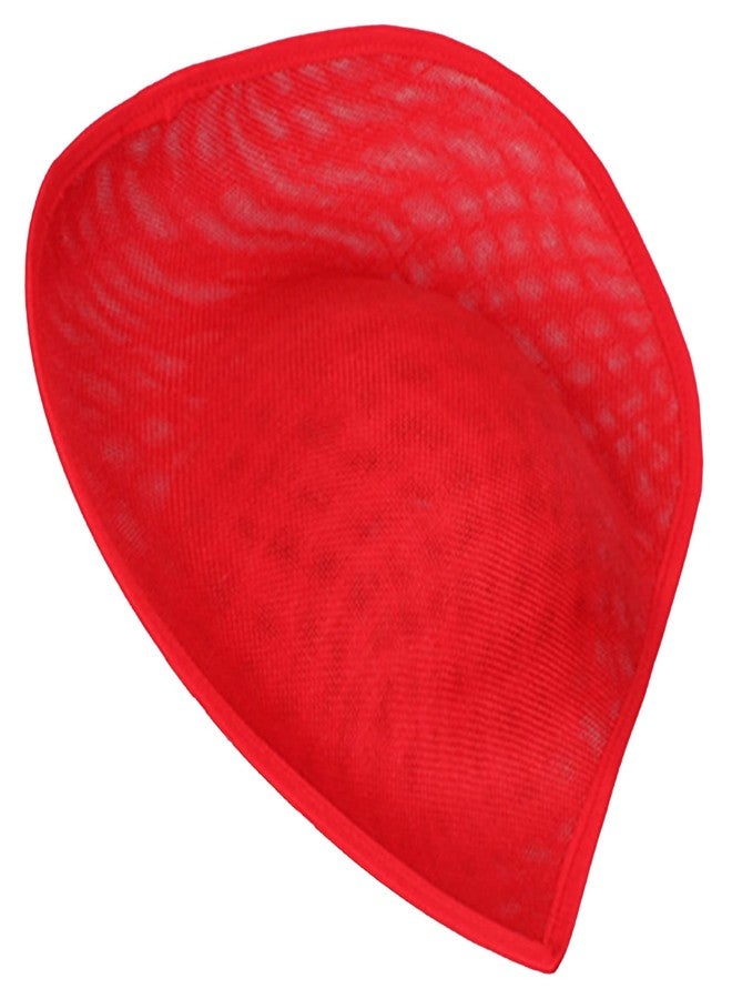 URTERYSER Hat Base DIY Saucer Sinamay Hat Base Teardrop Sinamay Saucer - 39.00 * 30.00 * 5.00CM, Red - Image 1